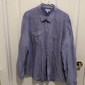 Calvin Klein blue and white shirt XL